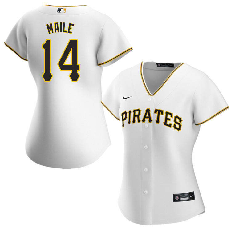 Nike Women #14 Luke Maile Pittsburgh Pirates Baseball Jerseys Sale-White